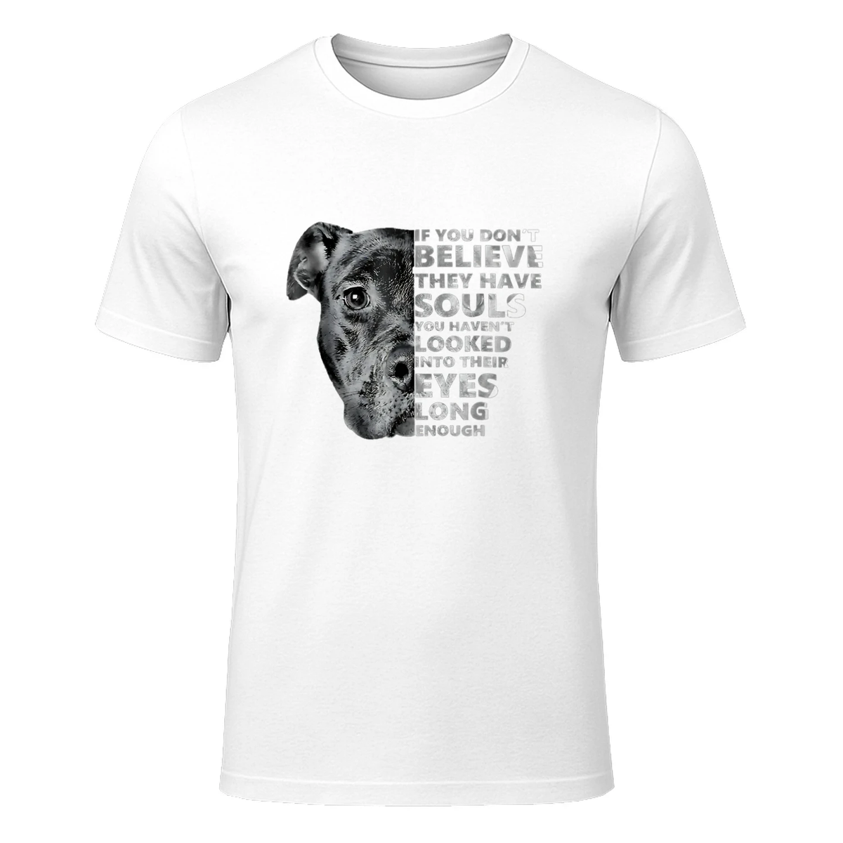 Soul Pitbull I Love Pitbull Dog Lover Tshirt T-Shirt in White - front view