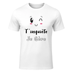 T'inquiète Je Gère, Cadeau Original Humour Chat Kawaii Femme T-Shirt in White - front view