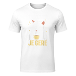 T'Inquiète Je Gere Chat Humoristique Cadeau Humour T-Shirt in White - front view