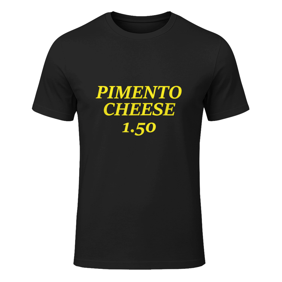 Pimento Cheese Golf Dad T-Shirt in Black - front view