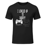 I leveled Up to Daddy!, New parent Gamer. in Black - front view