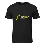 Pickleball Shirt, Funny Just Dink It Pickleball Men Women T-Shirt in Black - front view