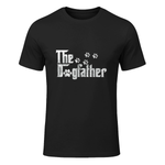 The Dogfather Dog Lover Funny Dog Dad Shirt For Fathers Day T-Shirt in Black - front view