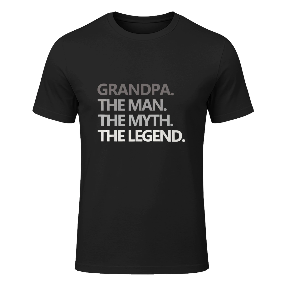 Grandpa The Man The Myth The Legend Men Gift Father's Day in Black - front view
