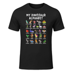 Types Of Dinosaurs Alphabet Dino Identification in Black - front view