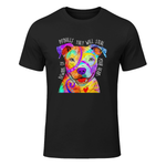 Beware Of Pitbulls They Will Steal Your Heart - Dog Owner T-Shirt in Black - front view