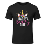 Daddy Of The Birthday Girl Father Gift Unicorn Birthday in Black - front view