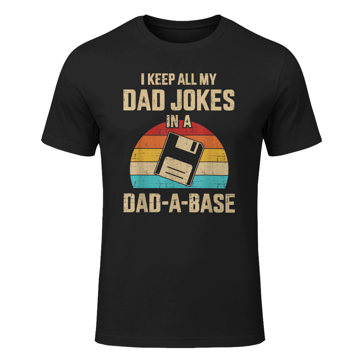Funny dad Jokes in dad-a-Base Vintage for Father's Day in Black - front view
