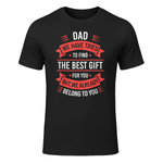 Fathers Day Shirt From Daughters Sons Wife Kids For Daddy in Black - front view